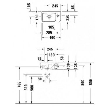 Раковина Duravit Me by Starck 717400000