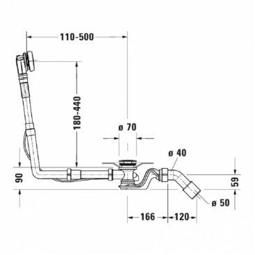 Слив-перелив Duravit 792206000001000