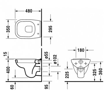 Унитаз подвесной Duravit D-Code 22110900002