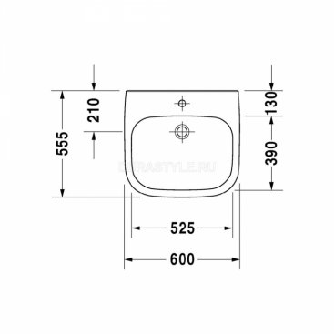 Раковина медицинская Duravit D-Code 23136000002