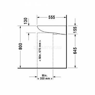 Раковина медицинская Duravit D-Code 23136000002