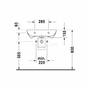 Раковина медицинская Duravit D-Code 23136000002