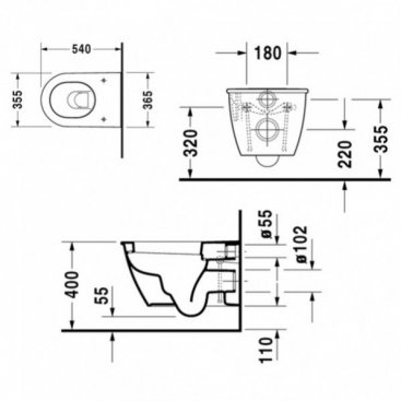 Унитаз подвесной Duravit Darling New 2549090000