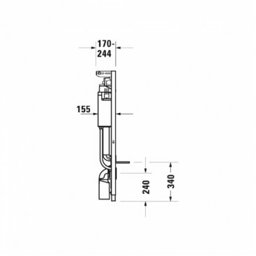 Инсталляция с унитазом Duravit Me by Starck 2510092000 и сиденьем SensoWash® f Lite