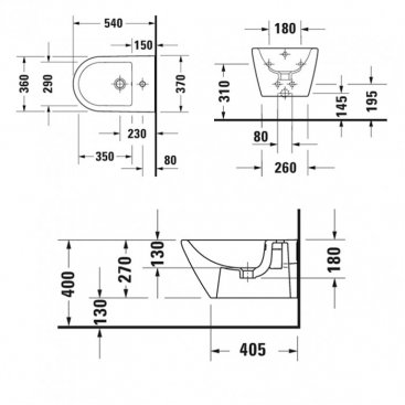 Биде подвесное Duravit D-Neo 2294150000