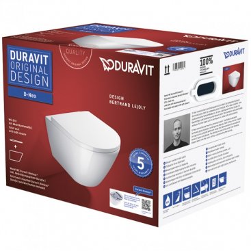 Унитаз подвесной Duravit D-Neo Rimless 45770900A1