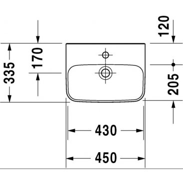 Раковина Duravit DuraStyle 0708450000