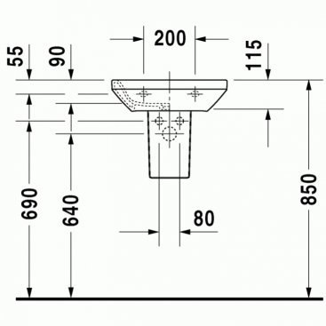 Раковина Duravit DuraStyle 0708450000