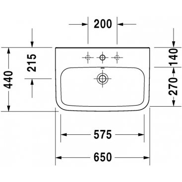 Раковина Duravit DuraStyle 2319650000