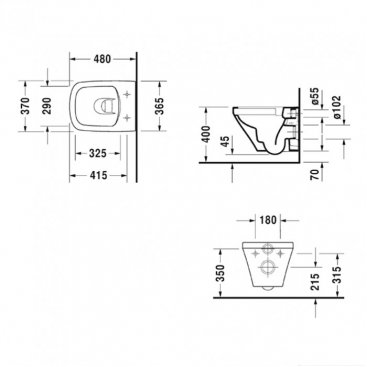 Унитаз подвесной Duravit DuraStyle 2571090000