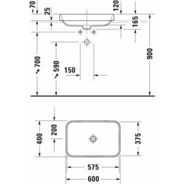 Раковина Duravit Happy D.2 Plus 2359600000