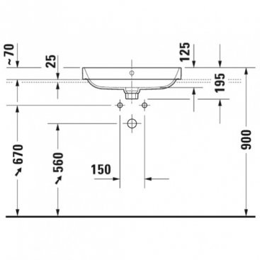 Раковина Duravit Happy D.2 Plus 2360601300