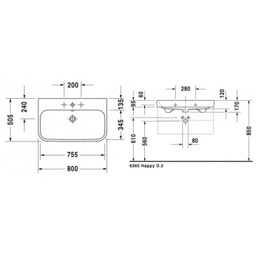 Мебель для ванной Duravit Happy D.2 80