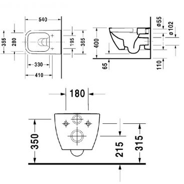 Унитаз подвесной Duravit Happy D.2 2222090000