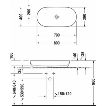 Раковина Duravit Luv 379800000