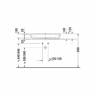 Раковина Duravit Luv 0380800000 80 см