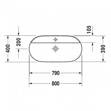 Раковина Duravit Luv 0380800000 80 см