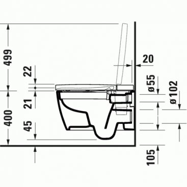 Инсталляция с унитазом Duravit Me by Starck 2510092000 и сиденьем SensoWash F Plus