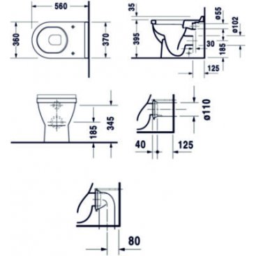 Унитаз-компакт Duravit Starck 3 0126090000