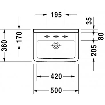 Раковина Duravit Starck 3 0300500000