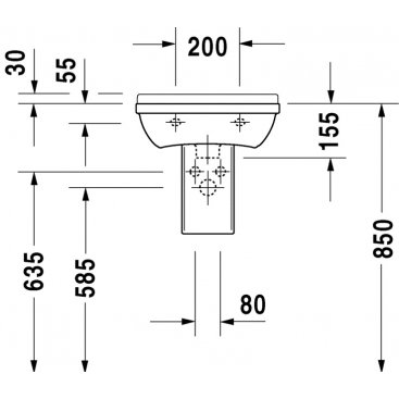 Раковина Duravit Starck 3 0750450000