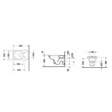 Унитаз подвесной Duravit 1930 182090000