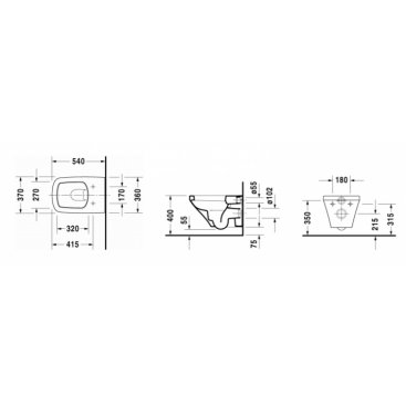 Унитаз подвесной Duravit DuraStyle 45520900A1