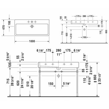 Раковина мебельная Duravit Vero 0454100000