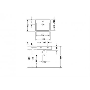 Раковина Duravit Vero 0454600000