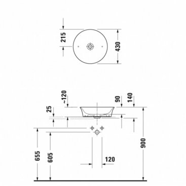 Раковина Duravit White Tulip 2362430079 43 см