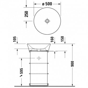 Раковина Duravit White Tulip 2365500070 50 см