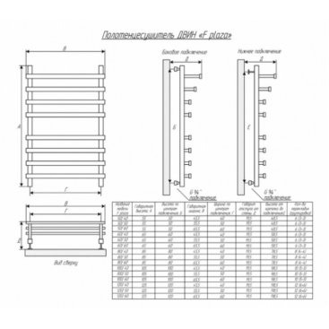 Полотенцесушитель водяной Двин F Plaza 500x600
