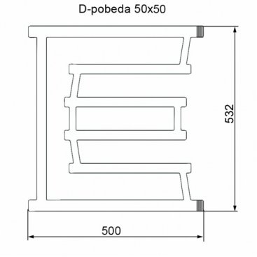 Полотенцесушитель Двин D-Pobeda 50/50