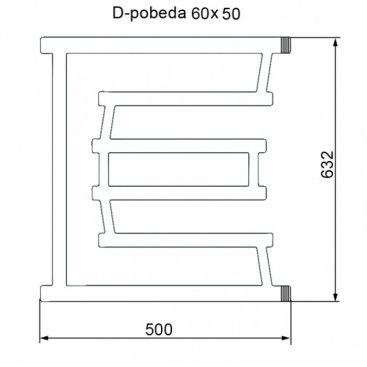 Полотенцесушитель Двин D-Pobeda 60/50