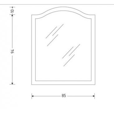 Зеркало Eban Sagomata 85 bianco decape