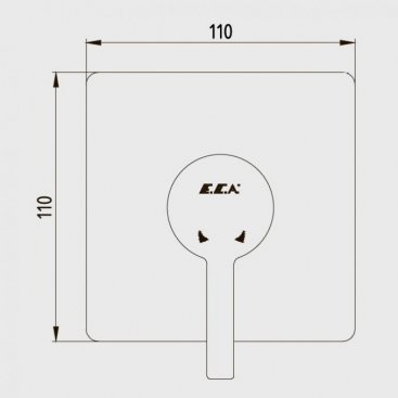 Смеситель для душа E.C.A. Mina 102167104HEX-K хром