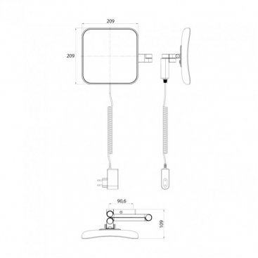 Зеркало косметическое Emco Evo 109513351