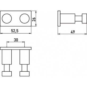 Крючок двойной Emco System2 3574 001 00