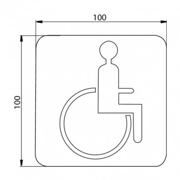 Дверная табличка "инвалид" Emco System2 3576 000 03