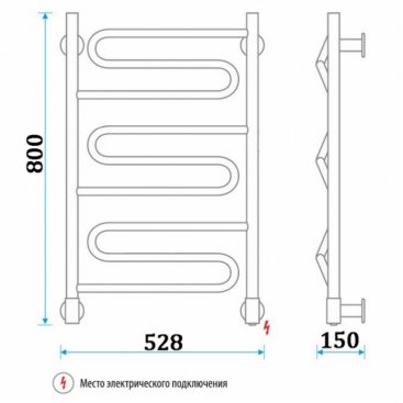 Полотенцесушитель Energy Bravo 800x500