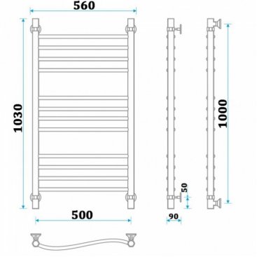 Полотенцесушитель Energy Breeze Prestige 1000x500