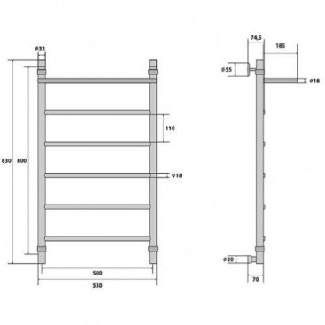 Полотенцесушитель Energy Classic Modus 800x500