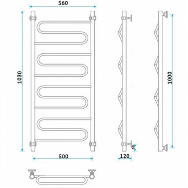 Полотенцесушитель Energy Sonata 1000x500