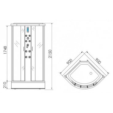 Душевая кабина Erlit ER5709P-C24