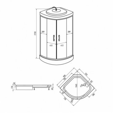 Душевая кабина Erlit ER3509PF-C4-RUS