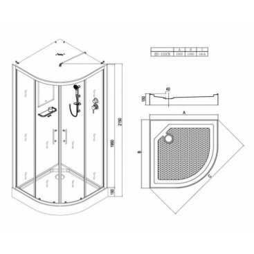 Душевая кабина Esbano ES-100CR