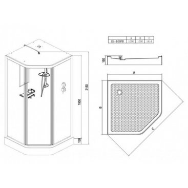 Душевая кабина Esbano ES-100PR