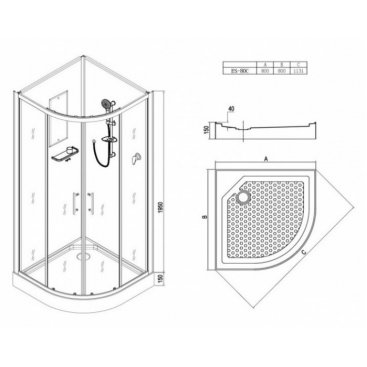 Душевая кабина Esbano ES-80C