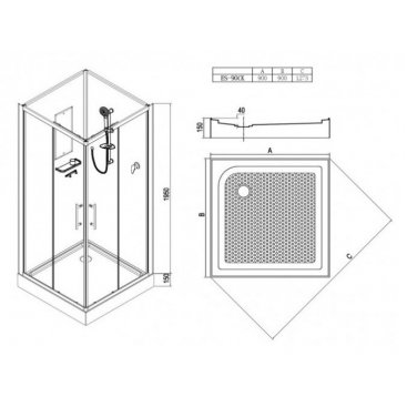 Душевая кабина Esbano ES-90CK