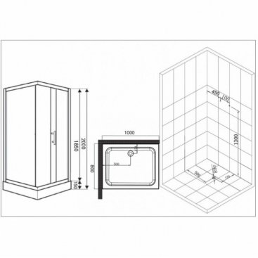 Душевой уголок Esbano ESR-8022C